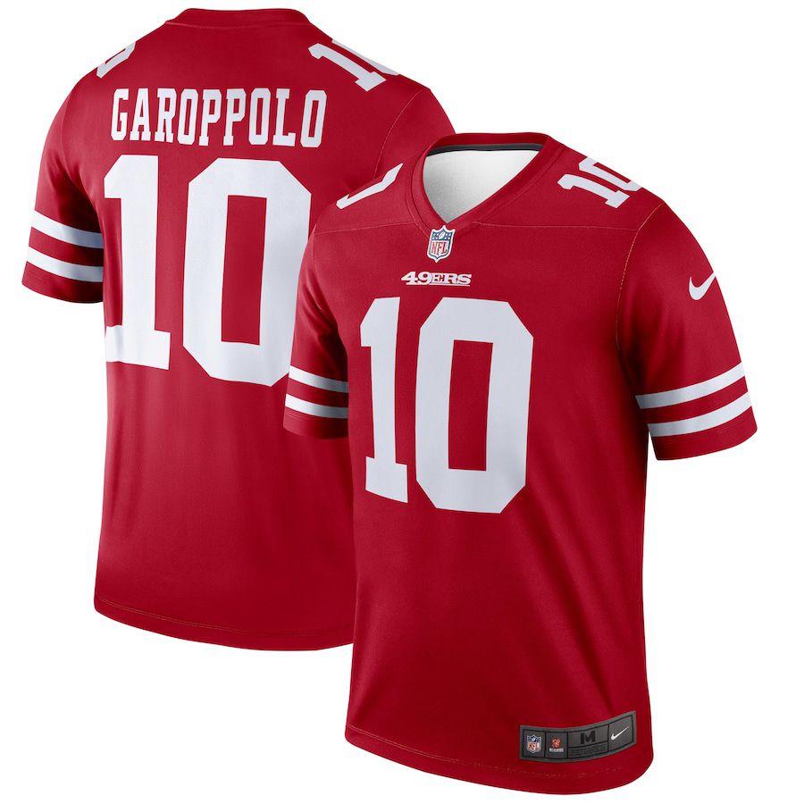 Men San Francisco 49ers 10 Jimmy Garoppolo Nike Scarlet Legend NFL Jersey